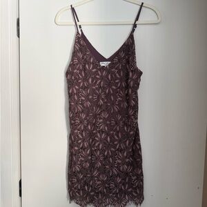 Purple Lace Mini Dress